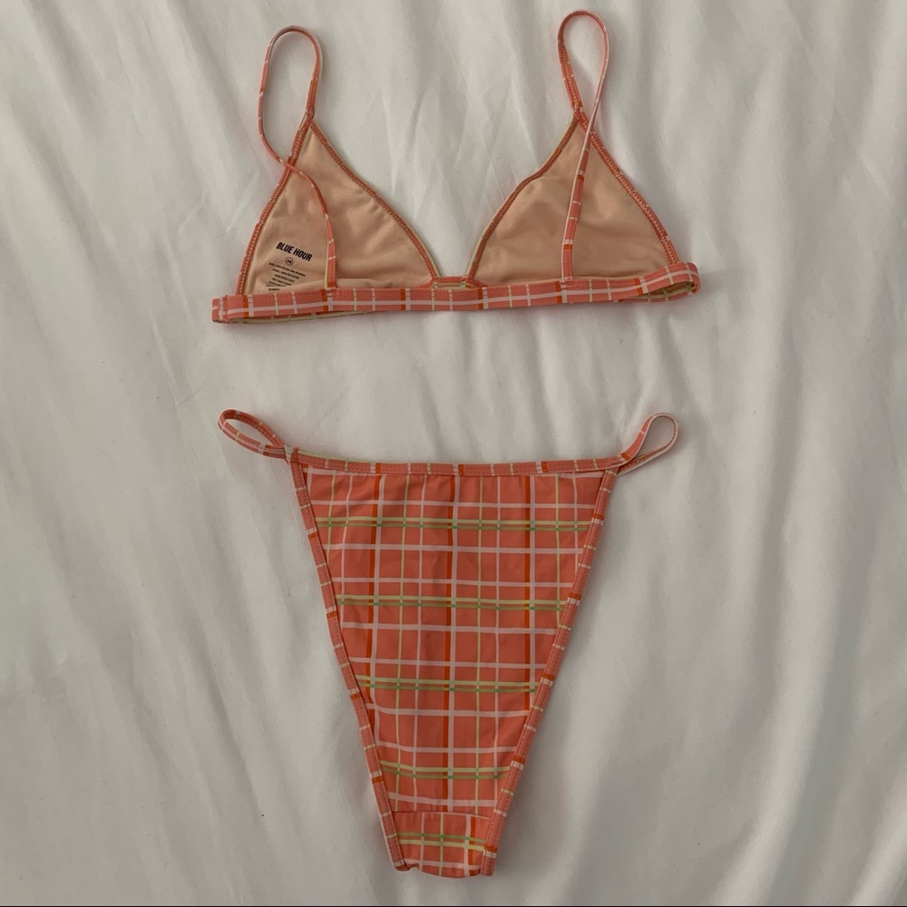 PINK PLAID BIKINI SET (TOP & BOTTOM) - Picture 4 of 4